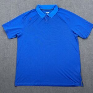 Rhone Performance Short Sleeve Henley Polo Shirt (Men's XL) Blue